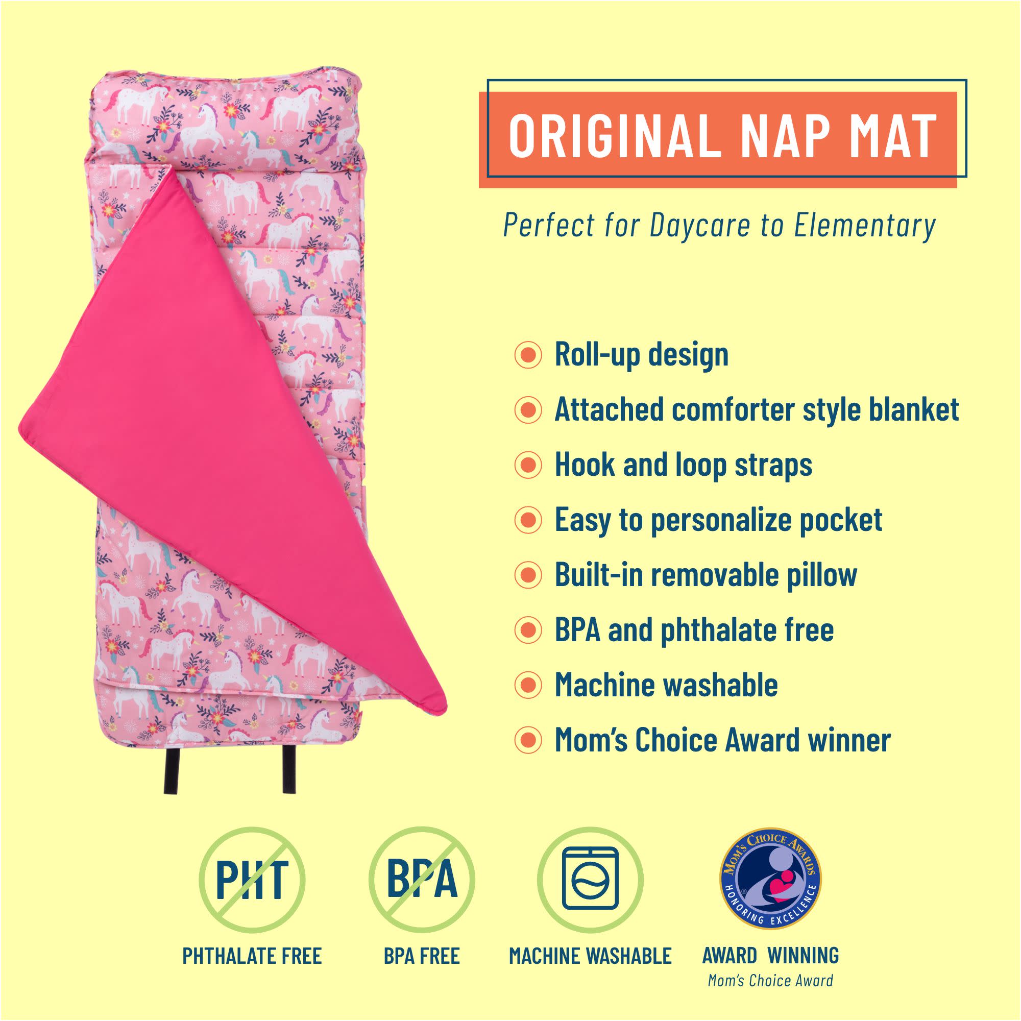 Wildkin Original Nap Mat, Kids Sleeping Mat