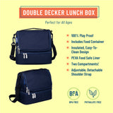 Whale Blue Two Compartment Lunch Bag